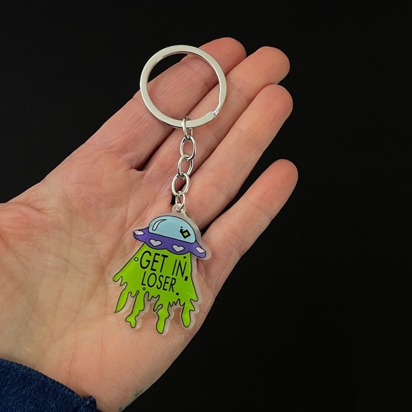 UFO “Get in Loser” Keychain - Picture 2 of 9